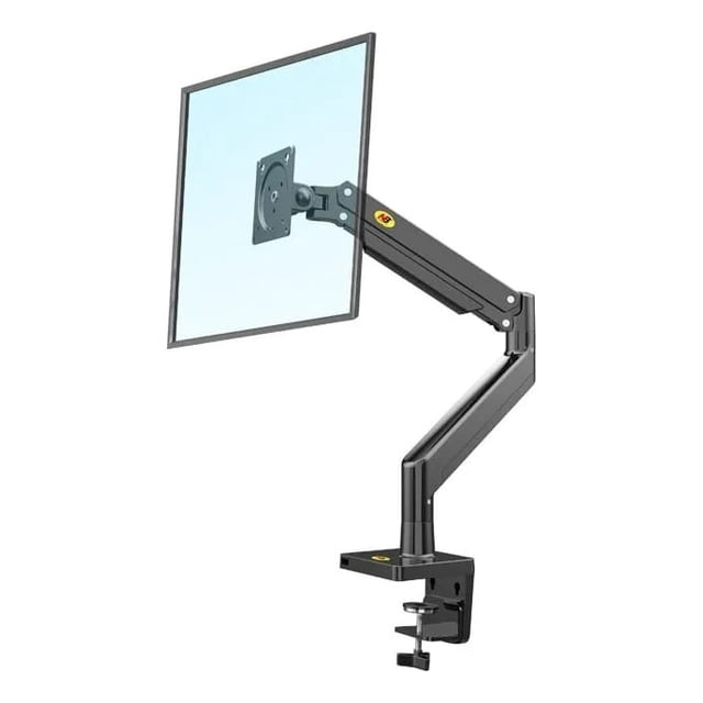 Soporte de Brazo Ergonómico para Monitor de 22" a 40", Ajustable, Negro/Cromo