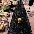 thumbnail image 4 of JYFLZQ Black Sequin Table Runners 12''x72'' Pack of 5 Glitter Sparkly Metallic Table Runners for Parties, 4 of 6
