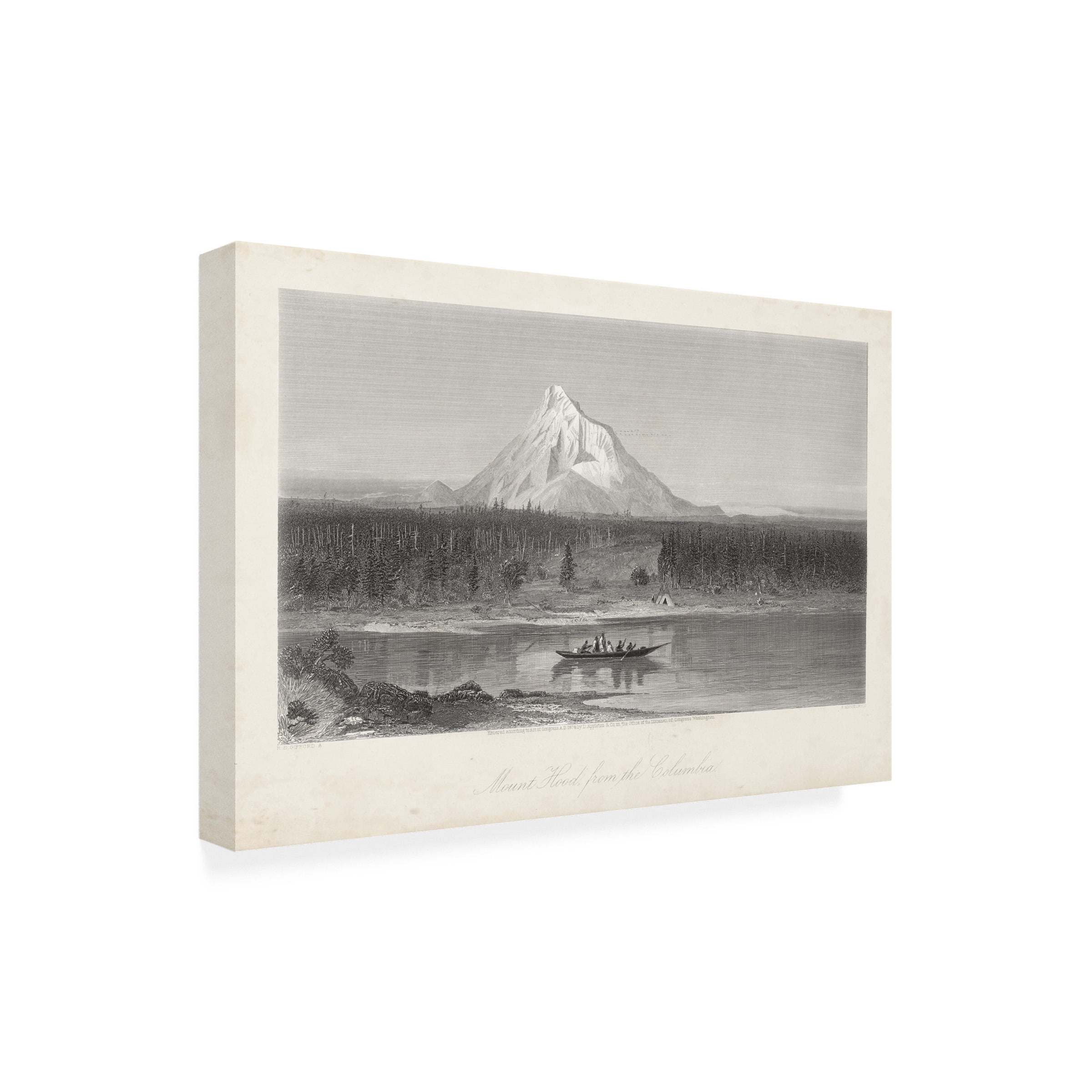 William Cullen Bryant 'Mount Hood From The Columbia' Canvas Art