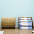thumbnail image 5 of Wooden File Rack Desktop A4 Document Storage Shelf Fan-Shaped Office Organizer, 5 of 5