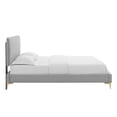 thumbnail image 6 of Modway Phillipa Performance Velvet Twin Platform Bed in Light Gray, 6 of 10