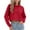 Red, variant on Women's Cropped Hoodie Long Sleeve Crop Top Hoodies for Teen Girls Workout Crop Tops Solid Color Drawstring Hooded Sweatshirts