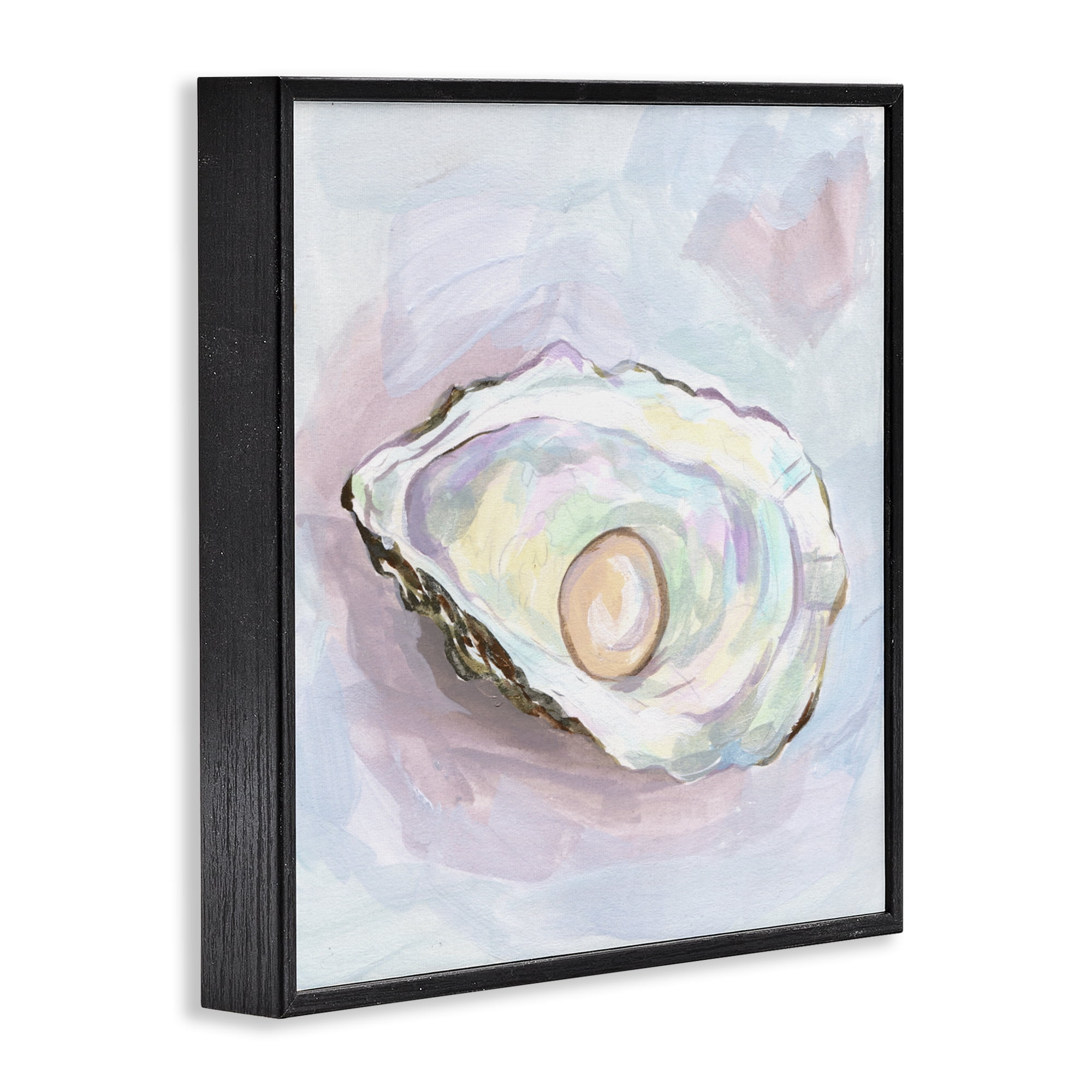 Stupell Industries Silent Opal Oyster Black Framed Giclee Art, design by Melissa Wang