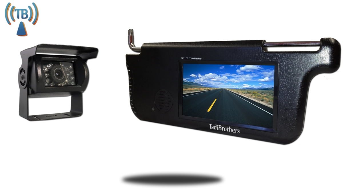 Tadibrothers 7 Inch Visor Monitor with Wireless Mounted RV Backup Camera