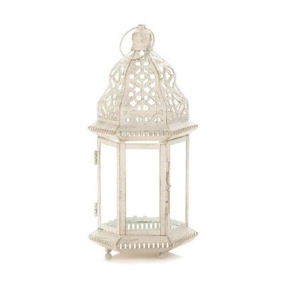 SUBLIME DISTRESSED WHITE LANTERN