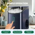 thumbnail image 3 of Philergo Nugget Ice Maker Countertop, Pebble Ice Maker with Soft Chewable Ice, 35 lbs/24 Hrs for Home, Kitchen, RV, Camping, Dark Blue, 3 of 7