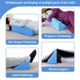 thumbnail image 4 of New Orthopedic Acid Reflux Bed Wedge Pillow Back Leg Elevation Cushion Pad Large Size Sponge Cotton Bedding Zipper Wedge Pillow, 4 of 7