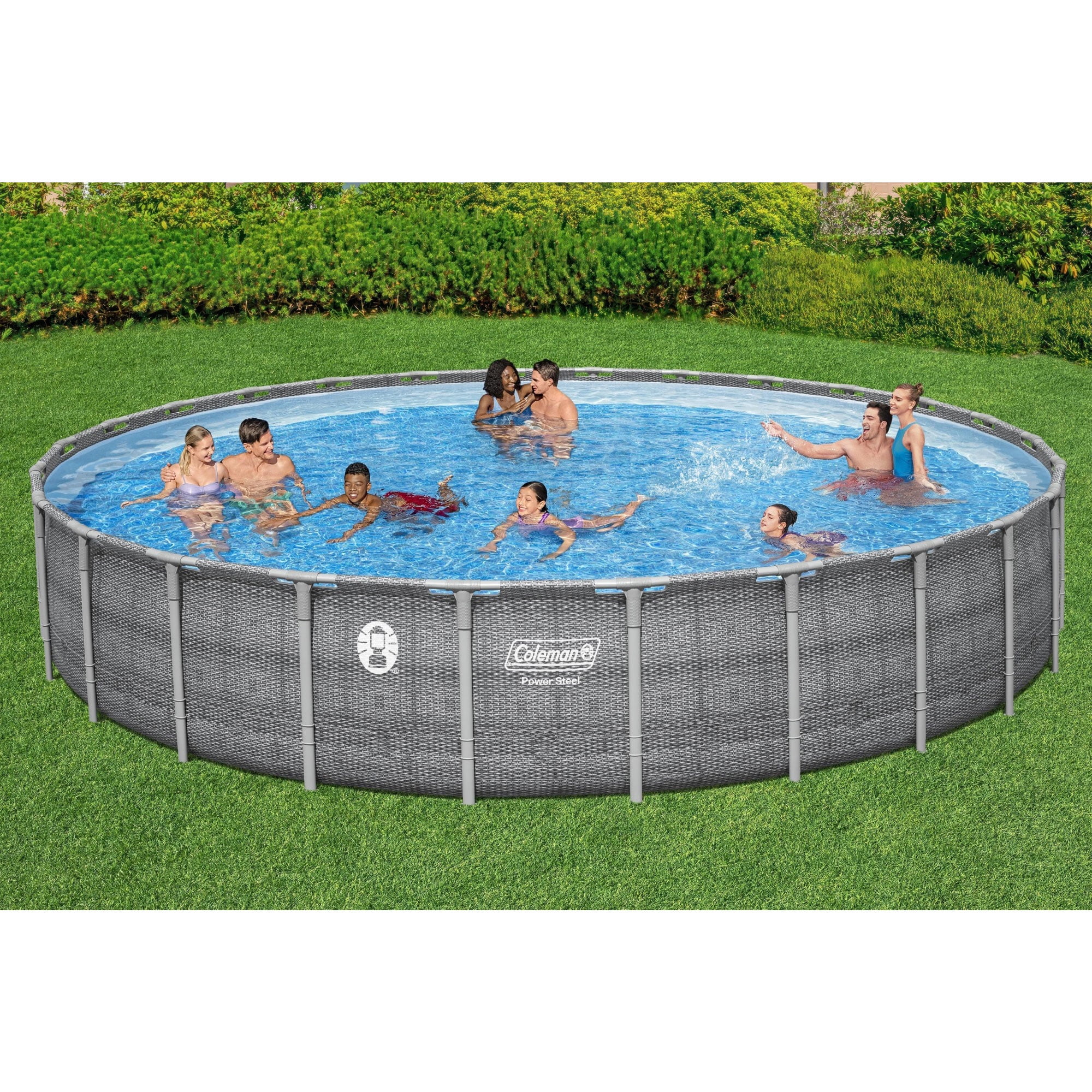 Coleman Power Steel 26' x 52" Deluxe Series Pool Set with Pump, Ladder and Cover