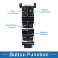 thumbnail image 3 of Interruptor de ventana eléctrica Unique Bargains para el lado del conductor delantero izquierdo para Kia Rondo 2014-2017 Negro, 3 of 7