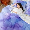thumbnail image 4 of Homewish Gradient Marble Twin Bedding Sets 7-Piece for Boys Girls,Abstract Stone Pattern Bedding Comforter Set Microfiber,Marbling Watercolor Breathable Sheet Sets,Breathable Home Decor,Reversible, 4 of 8