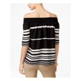 thumbnail image 2 of I-N-C Womens Striped Knit Blouse, 2 of 4