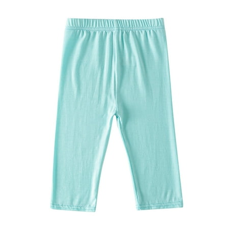 EHRWE Pants For Children Girls Athletic Shorts Capri Leggings Kids Running Pants Shorts Workout Tights Cropped Pants Shorts Pants Streetwear