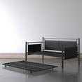 thumbnail image 3 of DHP Astoria Metal and Upholstered Daybed with Trundle, Twin, Black, 3 of 20