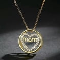 thumbnail image 3 of K-KED Women's Fashion Gold Rose Gold or Silver Mom Mother Heart Pendant Necklace-Rose Gold, 3 of 7