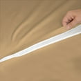 thumbnail image 5 of Sheet has Zipper Fitted Sheet, (King Size 76x80) 18 Inch Deep Pocket, 100% Egyptian Cotton, 800 TC, Solid Taupe Color., 5 of 9