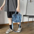 thumbnail image 1 of Bolso de mano de mezclilla para mujer, bolso bandolera para mujer, bolso de mano tipo mensajero, cartera, 1 pieza, 1 of 5