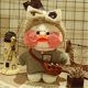 thumbnail image 3 of Nuevo y lindo pato Lalafanfan Cafe Duck de 30 cm, muñeco de peluche, muñeco de peluche suave, almohada de animal kawaii, regalo de cumpleaños para niños, 3 of 5