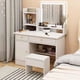thumbnail image 5 of Led Lights Dressing Table Mirrors Women Modern Wooden Dresser Organizers Storage Meuble De Rangement Furniture Comfortable My Lux Decor Round, 5 of 26