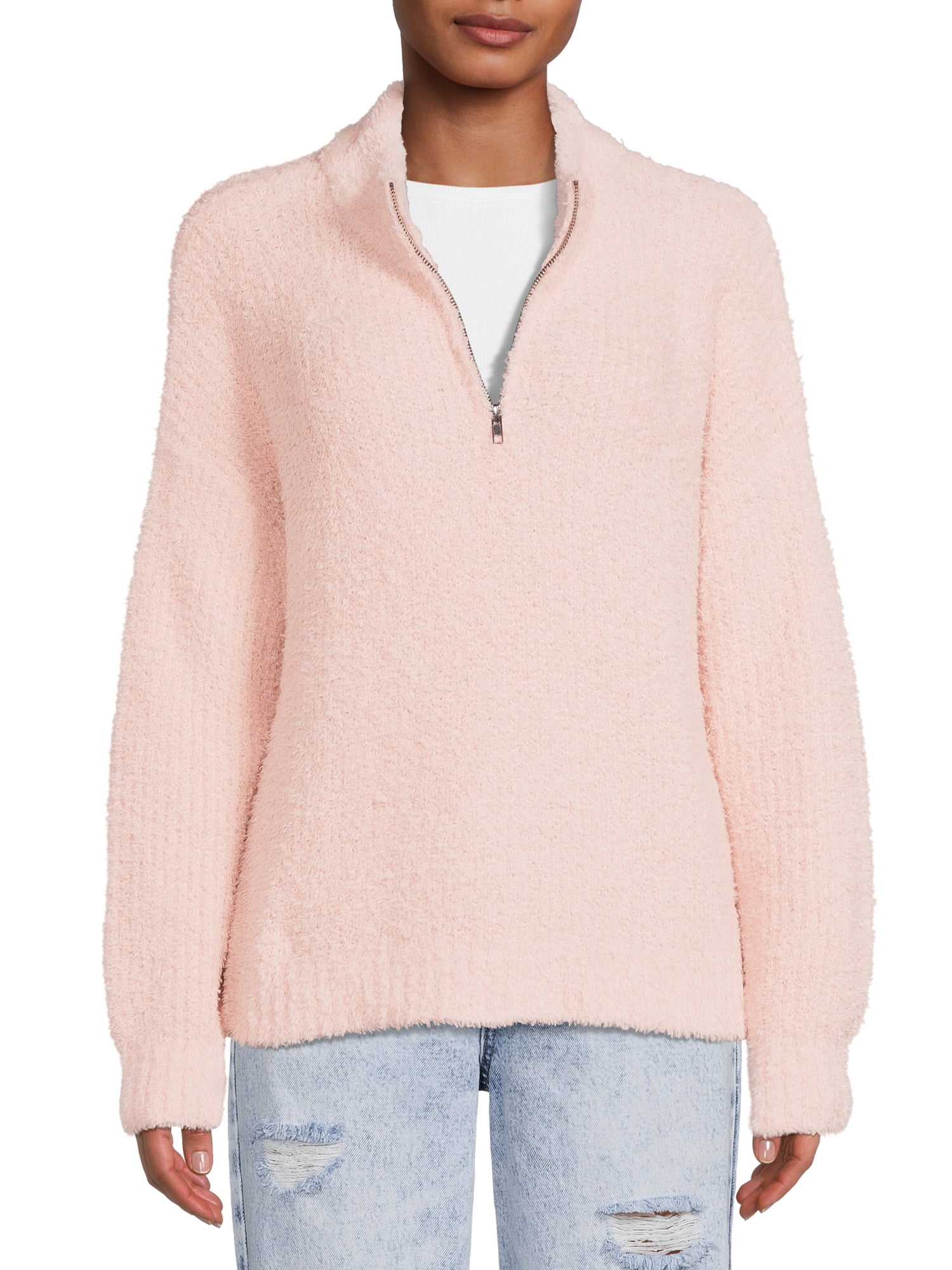 Half Zip Mock Neck Sweater 