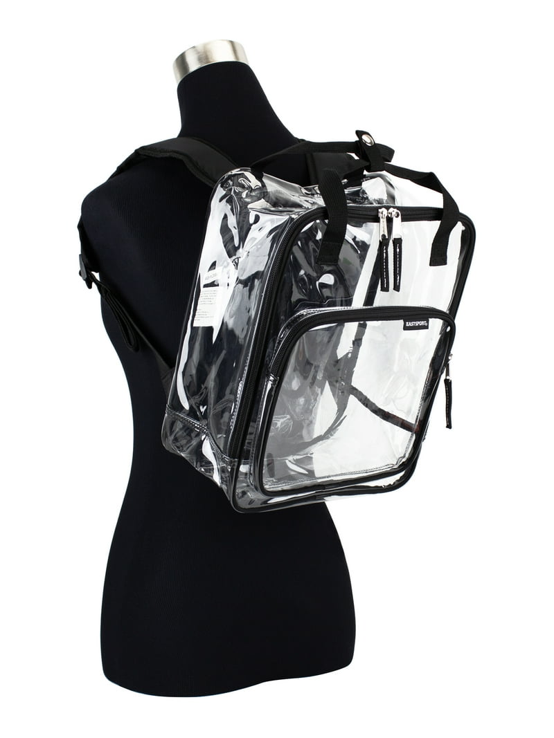 Eastsport Clear Backpack with Dual Handle and Padded Straps for