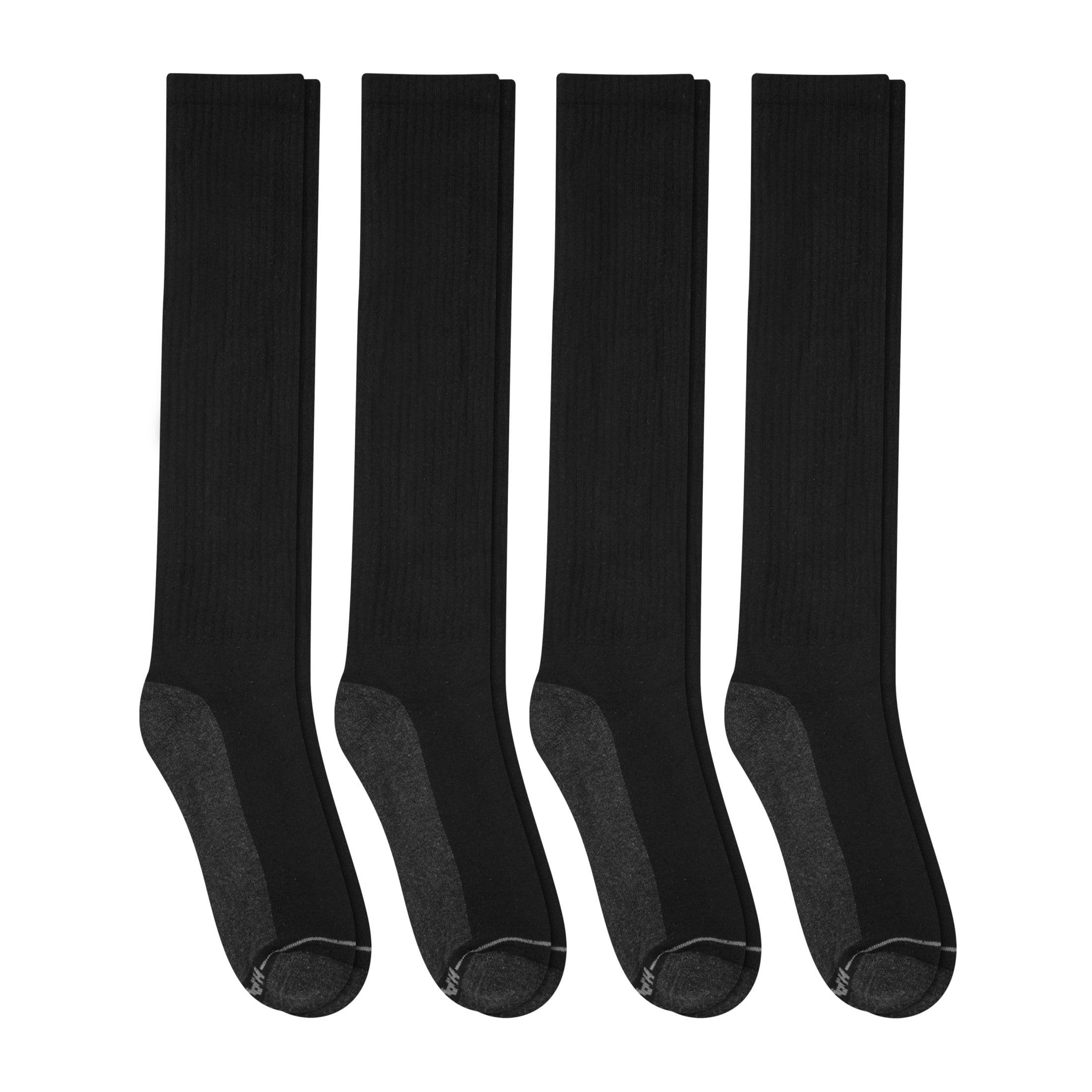 Hanes Mens Over-the-Calf Socks, Max Cushion, Cool Comfort, 4-Pack, Size 6-12