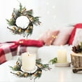 thumbnail image 2 of Luoshdecor Artificial Norfolk Pine Candle Rings Wreaths ,Xmas Berries & Pinecone Candle Holder for Winter Home Kitchen Table Centerpiece Decor, 2 of 6