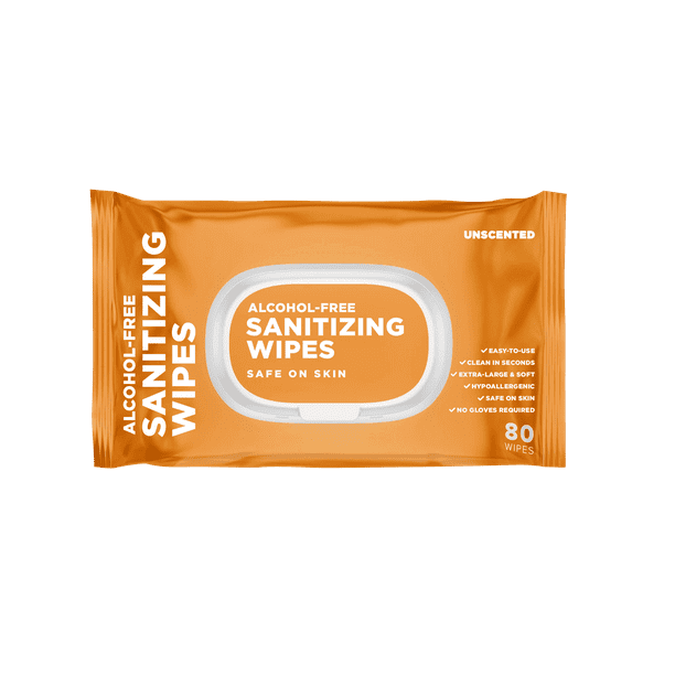 AlcoholFree Cleansing Wipes, Unscented, Safe on Skin, 80 Count