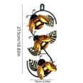 thumbnail image 3 of Wrought Iron Wall Decor, Garden Art, Outdoor Metal Flowers and Butterflies, Flower & Insect Wall Hanging for Patio, Balcony, Courtyard, Kids Room, Red and Yellow, 3 of 6