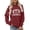 Wine, variant on EaseDay Women's Game Day Sweatshirt Football Graphic Chenille Patch Long Sleeve Pullover Casual Football Shirts for Women and Game Day Outfits