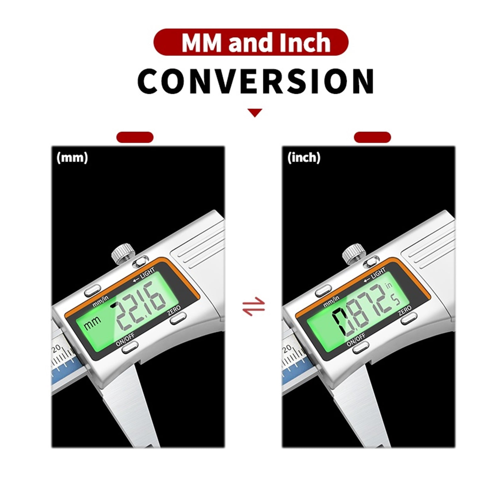 High Precision Electronic Digital Vernier Calipers Measuring Tool 150mm/6 Inch With 50 Mm Backlight LCD Screen Digital Caliper