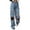 Light Blue, variant on CaComMARK PI Womens Pants Plus Size Jeans Button Zipper High Waist Pockets Denim Trousers