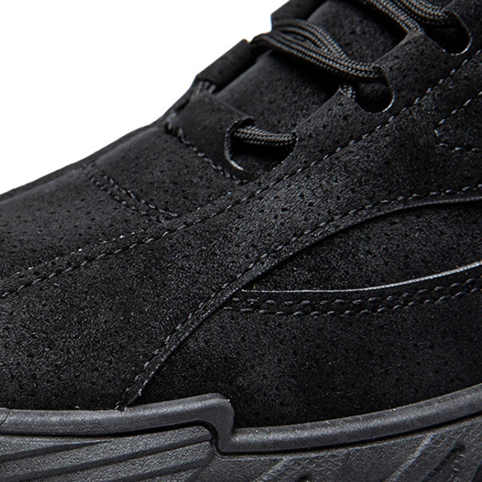 Mepaouo Men's Mid Top Hiking Sneakers Waterproof Fashion Lace up Running Shoes for Men(Black,11.5)