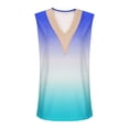 thumbnail image 4 of Plus Size Tank Tops for Women Plus Size Tunic for Women-Neck Blouse Lace Casual Loose Summer Sleeveless Tank Blue Xxxxl, 4 of 4