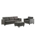 thumbnail image 2 of ACME Ceasar Sectional Sofa (Rev. Ottoman) - - Gray Fabric, 2 of 5