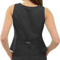 thumbnail image 4 of CHOK Womens Pure Linen Sleeveless Button Down V Neck Crop Top Summer Vest Waistcoat, 4 of 6