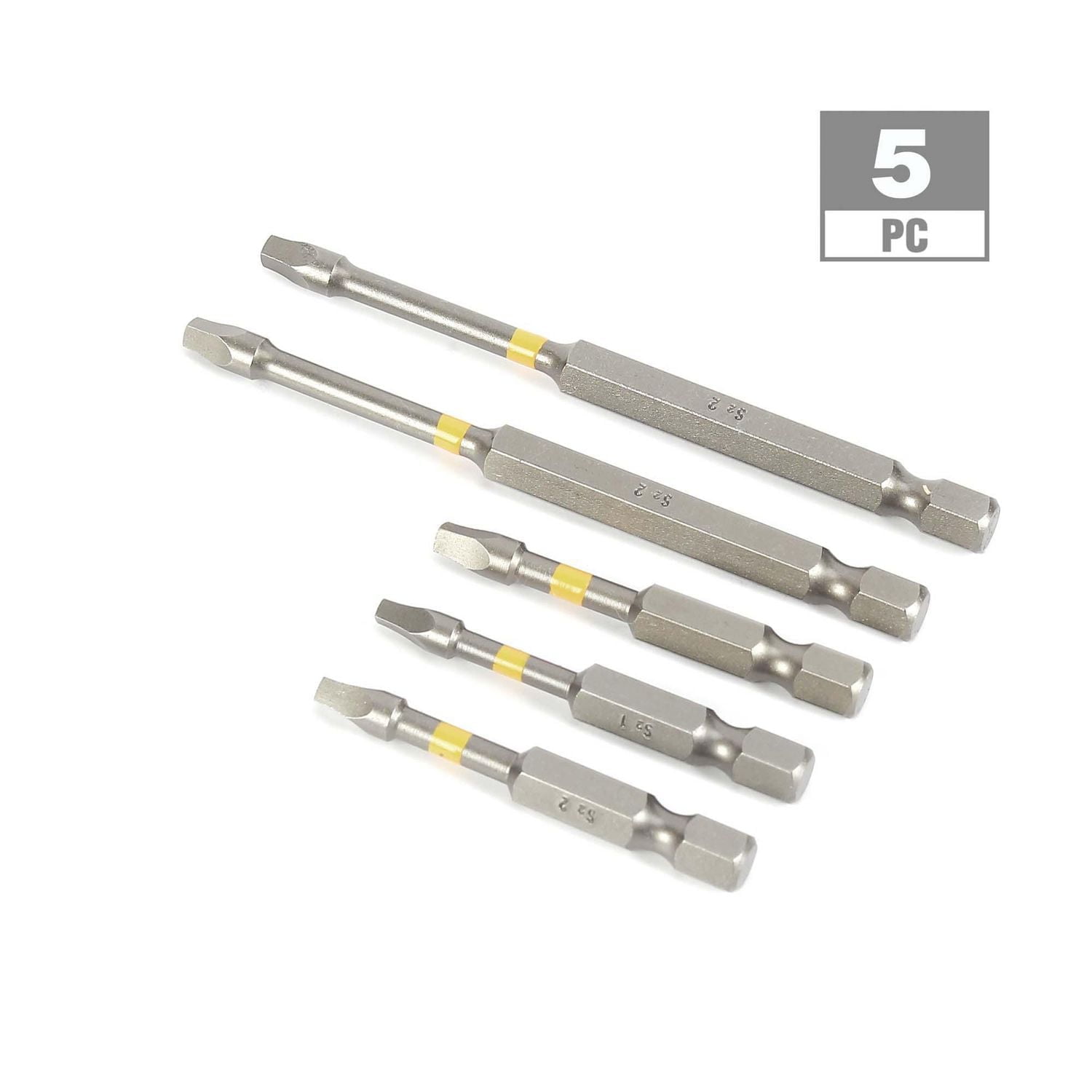 WorkPro 5-Pièce Jeu d’embouts carrés Acier S2