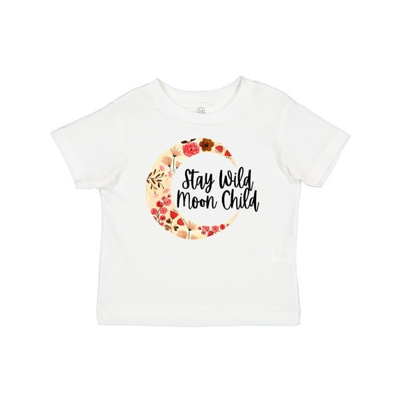 Inktastic Baby Stay Wild Moon Child Crescent Moon with Flowers Girls Baby T-Shirt