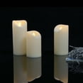 thumbnail image 4 of Flameless Outdoor Waterproof LED Pillar Candle with Remote Timer Battery Operated Flickering Resin Candle Light for Halloween Christmas Wedding Party Centerpiece Decorations Supplies 3”x 7”, 4 of 4