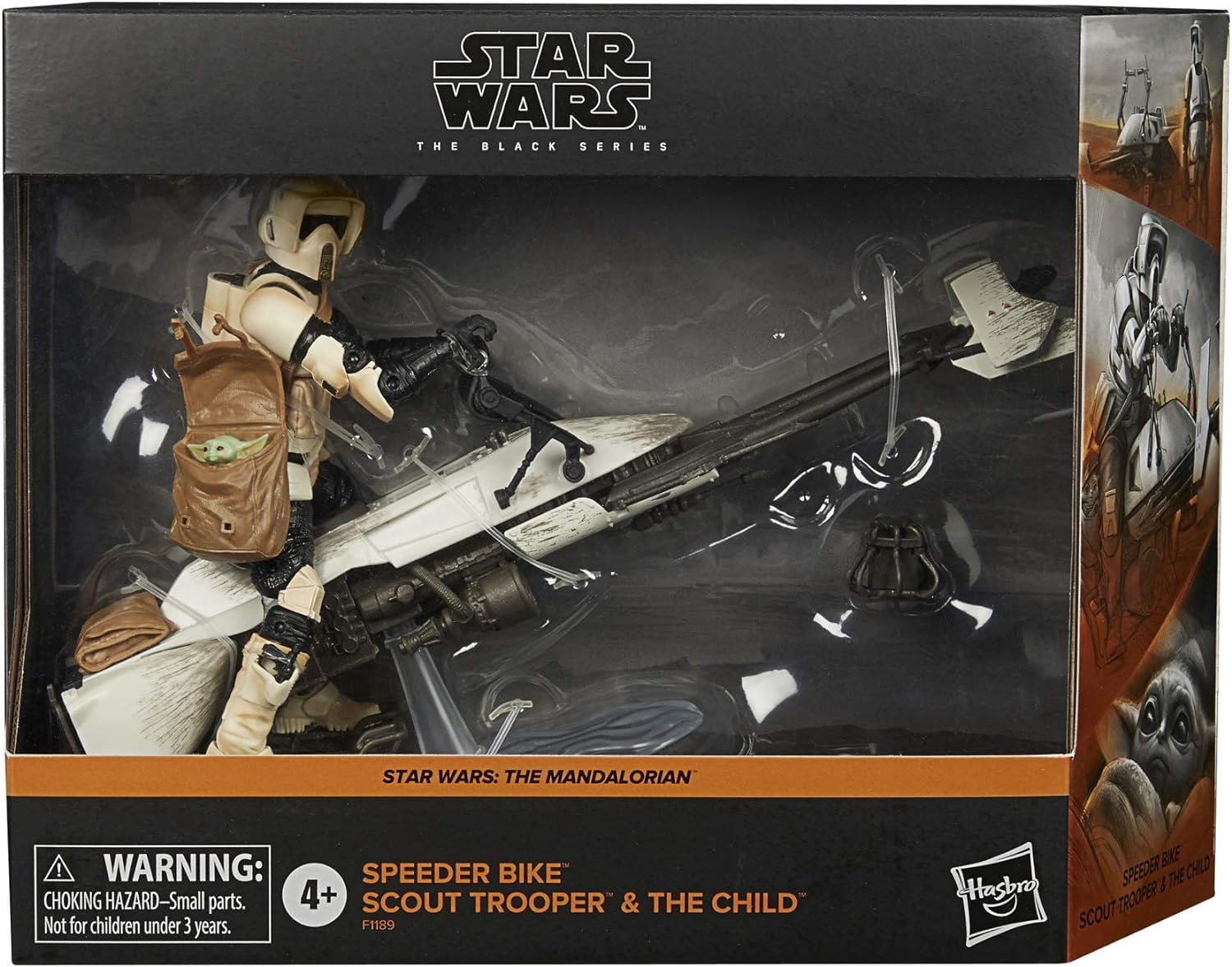 STAR WARS BLACK SERIES SPEEDER BIKER SCOUT TROOPER & THE CHILD