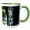Green/White, variant on 3drose, Hawk Looking for His Next Meal, 15oz Mug