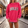 thumbnail image 2 of Women Polka Dot Mockneck Sweatshirt Preppy Oversized Graphic Loose Sweatshirt Y2k Long Sleeve Pullover Top M, 2 of 5