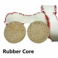 thumbnail image 4 of Practice Baseballs[4Pack], Reduced Impact Safety Baseballs, Standard 9” Adult Youth Leather Covered Soft Balls for Team Game Competition Pitching Catching Training -Rubber Center(White), 4 of 7