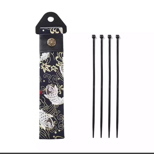 Cinturón de remolque deportivo de modificación de automóvil con combinación de gancho de remolque de cuerda de tracción Koi apto para cinturón de remolque decorativo (negro)