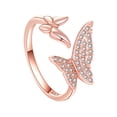 thumbnail image 1 of Fiudx Anillo de Circonita Cúbica, Elegante Banda Ajustable, Elegante Diseño de Aleación, Ajuste Cómodo, Regalo Perfecto para Cualquier Ocasión, para Hombres, Mujeres y Adolescentes, Expresión Signifi, 1 of 4