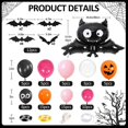 thumbnail image 4 of Kit de guirnalda de arco de globos de Halloween, globos con patrón de Halloween negro, naranja y morado con globos de papel de aluminio de bruja fantasma y murciélago araña para niños, decoraciones de fiestas temáticas de Halloween, aula o hogar Sailing Electrónica, 4 of 5
