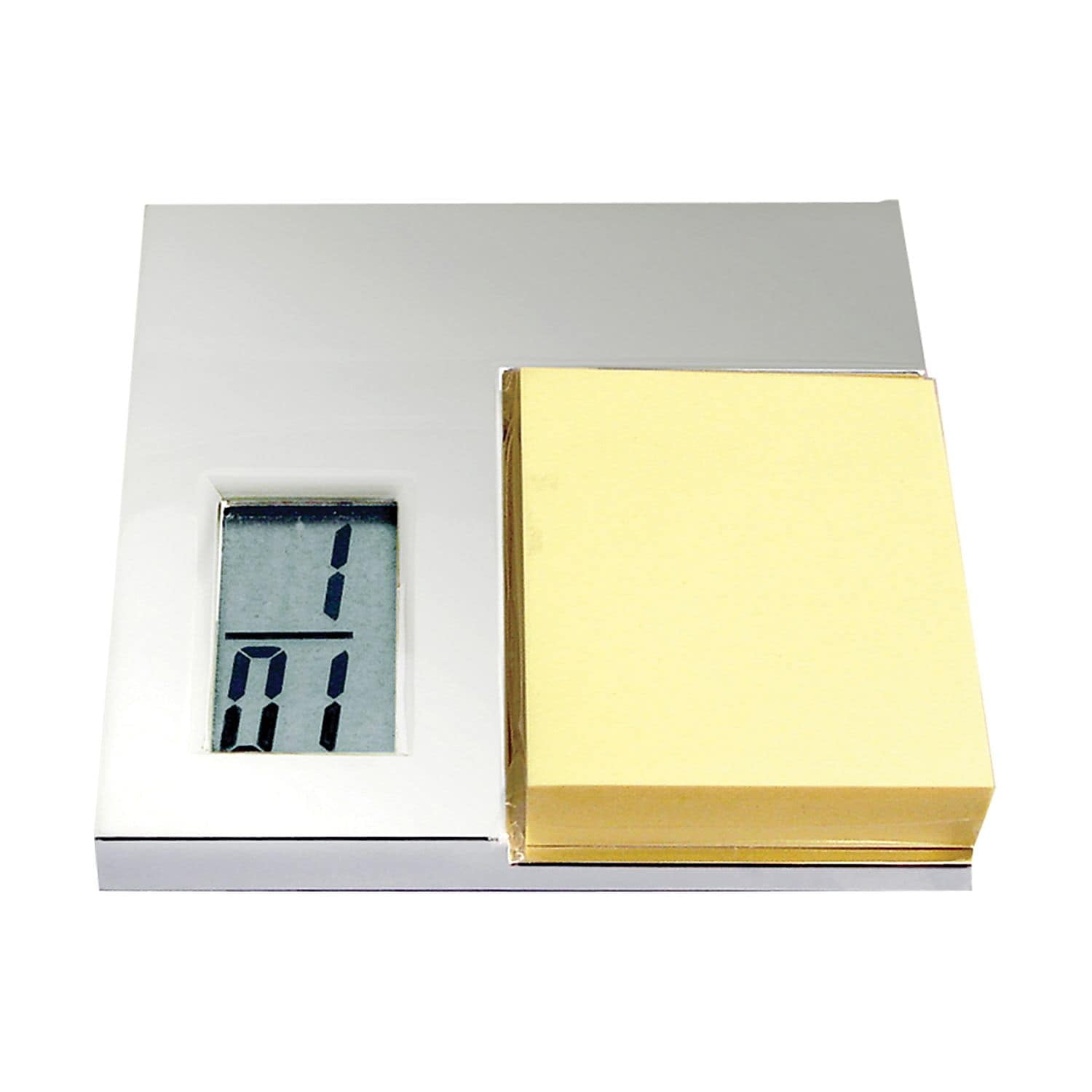 Natico Originals 10-1326MP Clk Lcd Memo Pad Silver