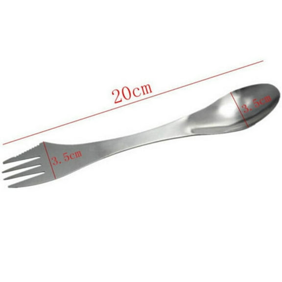Hilingoto Clearance 2Pc3 in 1 Stainless Steel Fork Spoon 551602, Utensil Titanium Picn Cutlery Combo Fork 2 Pc Kitchen Spork 1 3 Spoon Outdoor in Kitchen，Dining & Bar Christmas Clearance
