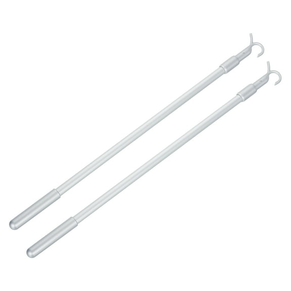 2Pcs 14"-23" Draw Rod for Cordless Blinds, Window Shades Up and Down Rod, Silver