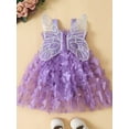 thumbnail image 2 of Suealasg Baby Girls Romper Dress Sleeveless Flower Butterfly Tulle A-line Dress 6M 12M 18M 24M Infant Newborn Girls Summer Photo Shoot Birthday Party Clothes, 2 of 9