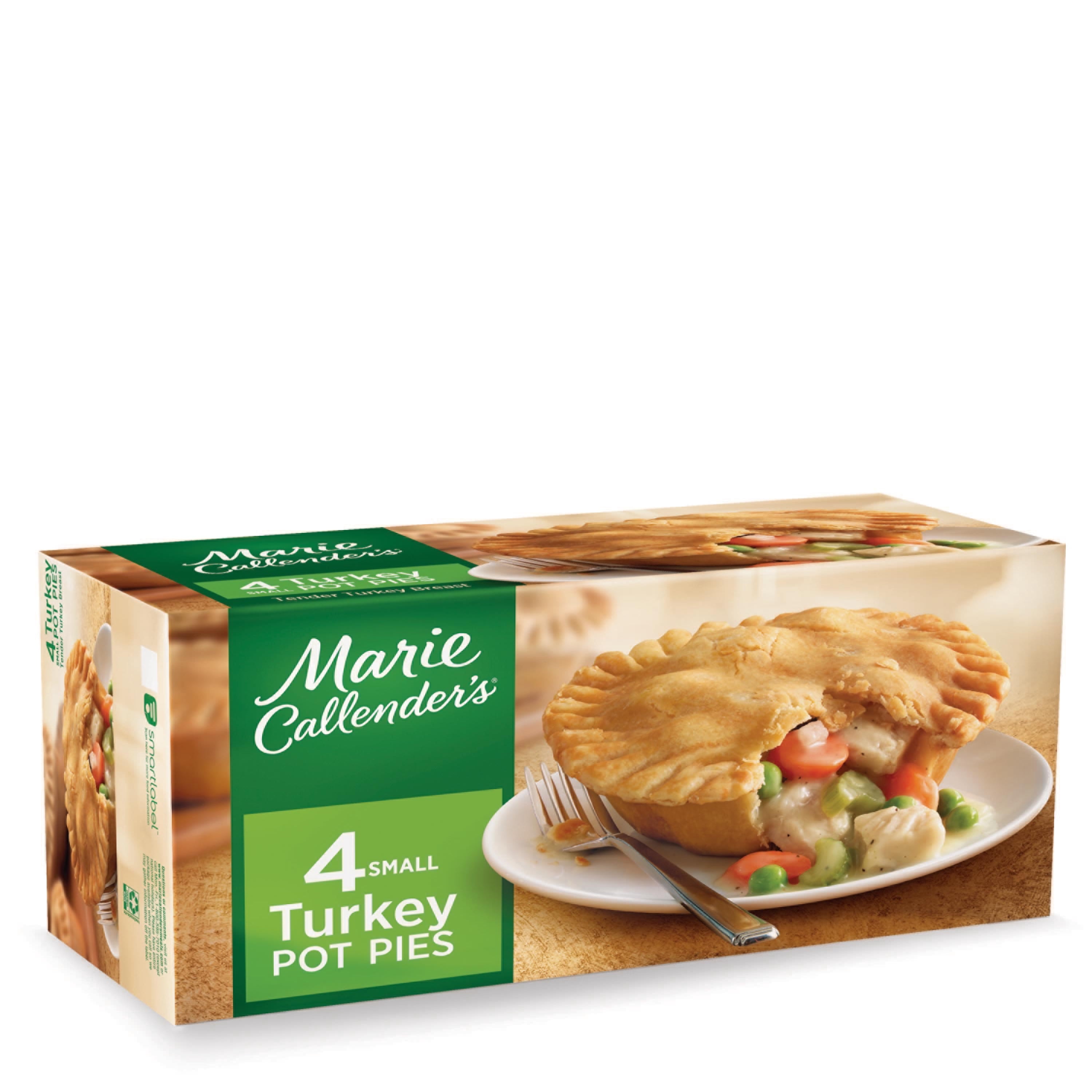 Marie Callenders Frozen Meal Turkey Pot Pie 10 Ounce Pack Of 4 